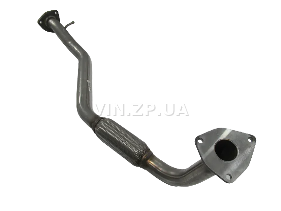 Труба приемная Ланос 1.5, Сенс 1.5, седан, хетчбэк POLMO с гофрой, алюминизированная OEM 96352212 3