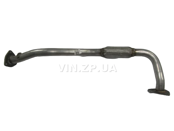 Труба приемная Ланос 1.5, Сенс 1.5, седан, хетчбэк POLMO с гофрой, алюминизированная OEM 96352212 1