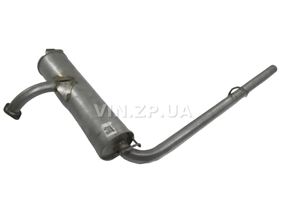 Глушитель Таврия 1102 POLMO задний в сборе с выпускной трубой, алюминизированный