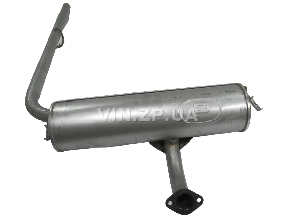 Глушитель Таврия 1102 POLMO задний в сборе с выпускной трубой, алюминизированный 3
