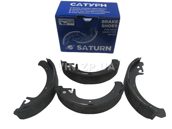 Колодки тормозные задние САТУРН ВАЗ 2108, 2109, 21099, 2110, 2111, 2112, 2113, 2114, 2115, без ABS, комплект 4шт