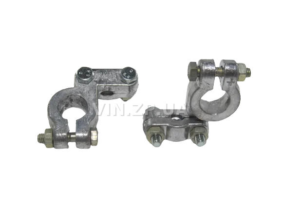 Клемма аккумулятора АКБ универсальная ПЛАЗМА свинец, усиленная 350 гр, к-кт 2шт 3