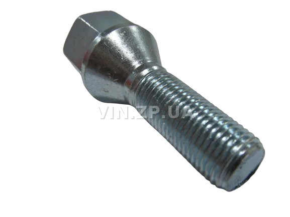 Болт колеса на титан ВАЗ 2101-2107, 2108-21099, 2114-2115, 2110-2112 МЕТИЗ ключ 19, М12x1.25x30.5, 1шт
