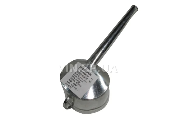 Лейка топливная 1.0л, носик d 20мм прямой ВИДЕКС бензин, дизель, с сеткой-фильтром, оцинкованная Б-1 2