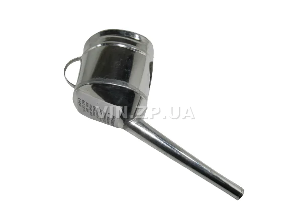 Лейка топливная 1.0л, носик d 20мм прямой ВИДЕКС бензин, дизель, с сеткой-фильтром, оцинкованная Б-1 5