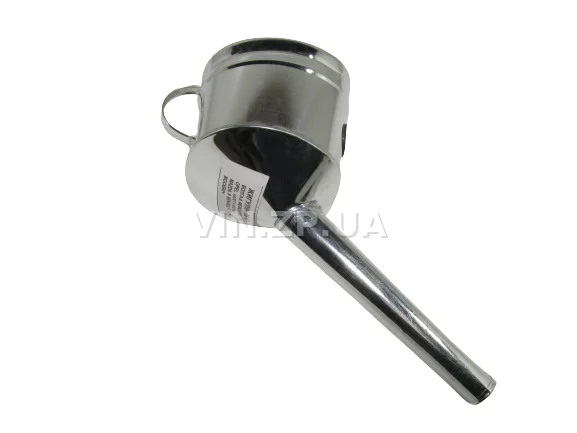 Лейка топливная 1.0л носик d 25мм прямой ВИДЕКС бензин, дизель, с сеткой-фильтром, оцинкованная Б-2 3