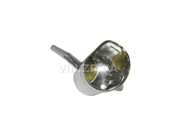 Лейка топливная 1.5л, носик d 25мм с изгибм ВИДЕКС бензин, дизель, с сеткой-фильтром, оцинкованная Д-3 5