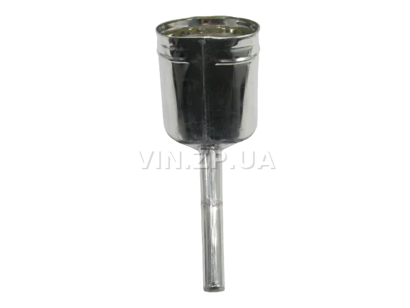 Лейка топливная 1.5л, носик d 25мм с изгибм ВИДЕКС бензин, дизель, с сеткой-фильтром, оцинкованная Д-3 6