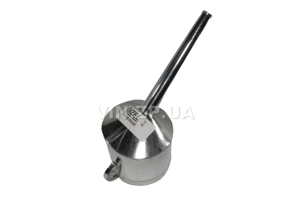 Лейка топливная 1.5л носик d 20мм прямой ВИДЕКС бензин, дизель, с сеткой-фильтром, оцинкованная Д-2 2