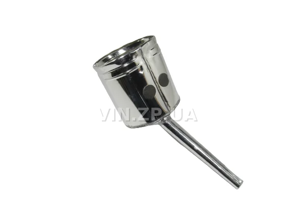 Лейка топливная 1.5л носик d 20мм прямой ВИДЕКС бензин, дизель, с сеткой-фильтром, оцинкованная Д-2 5