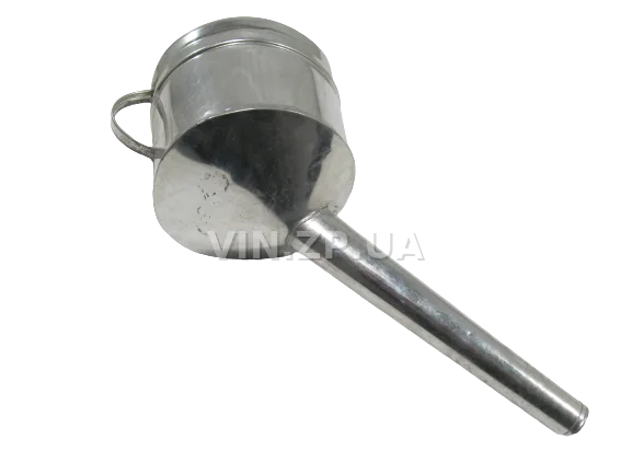 Лейка топливная 1.5л носик d 20мм прямой ВИДЕКС бензин, дизель, с сеткой-фильтром, оцинкованная Д-2 7