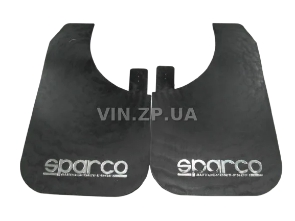 Брызговики SPARCO 430 х 265 мм, универсальные, чёрные, к-кт 4шт, мягкий капрон 2