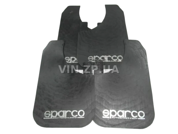 Брызговики SPARCO 430 х 265 мм, универсальные, чёрные, к-кт 4шт, мягкий капрон