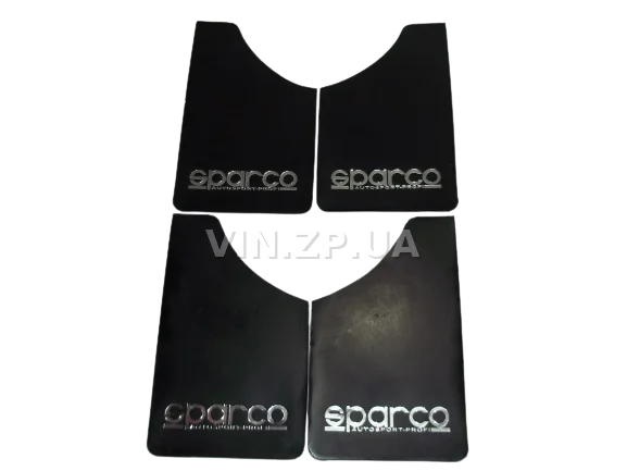 Брызговики SPARCO 360 х 220 мм, универсальные, черные, к-кт 4шт, мягкий капрон
