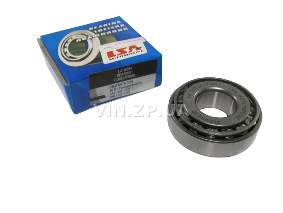 Подшипник ступицы задней LSA Таврия 1102, Славута 1103, Дана 1105, наружный, 6-7204А 1