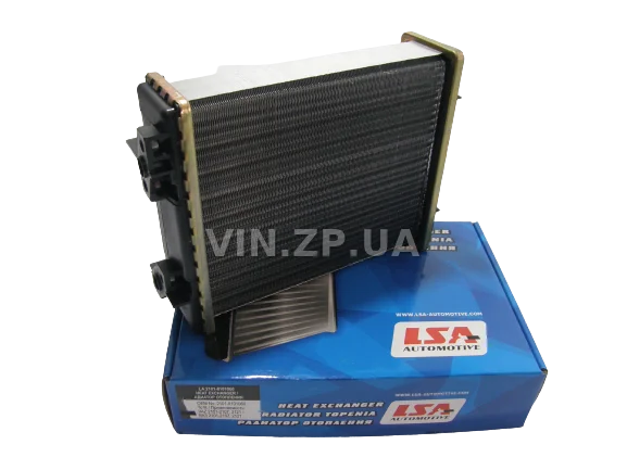 Радиатор отопителя печки LSA ВАЗ 2101, 2102, 2103, 2106, 2121, 2120, 21213, алюминиевый, узкий