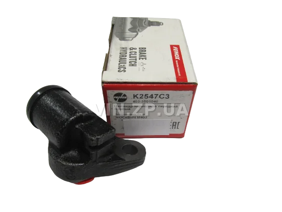 Цилиндр тормозной передний ФЕНОКС
 Москвич 412, 2140, 2137, 2734, ИЖ 427, 434, правый, под шланги М10 и М12