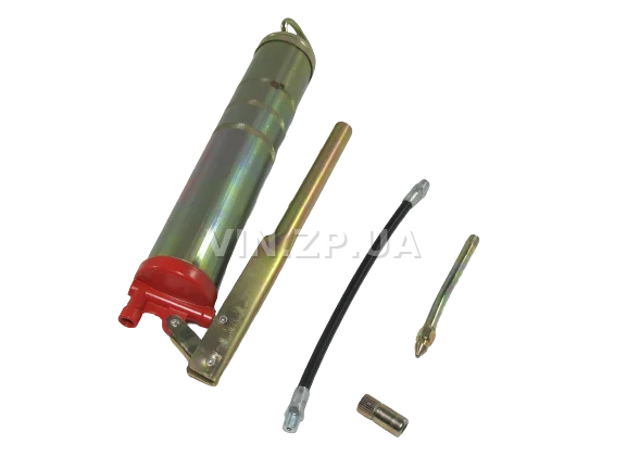 Шприц для смазки INTERTOOL "Домашний Мастер",  0,5 л, со шлангом и насадкой 3