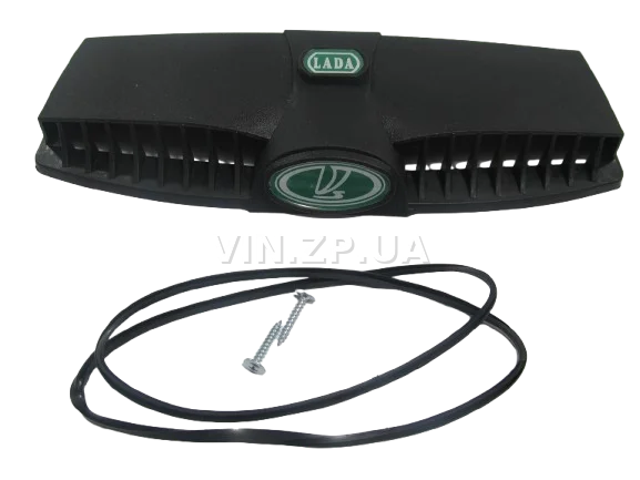 Дефлектор воздухозаборника капота ВАЗ 2101, 2102, 2103, 2106 BAGIS зелёный значок ЛАДЬЯ, к-кт 2шт 2