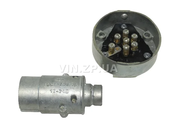 Разъем прицепа фаркопа  "мама-папа", металл, гальваническое покрытие, комплект ВЗА 4