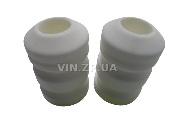 Отбойник переднего амортизатора силиконовый белый LSA ВАЗ 2108, 2109, 21099, 2113, 2114, 2115, буфер хода сжатия, комплект 2шт