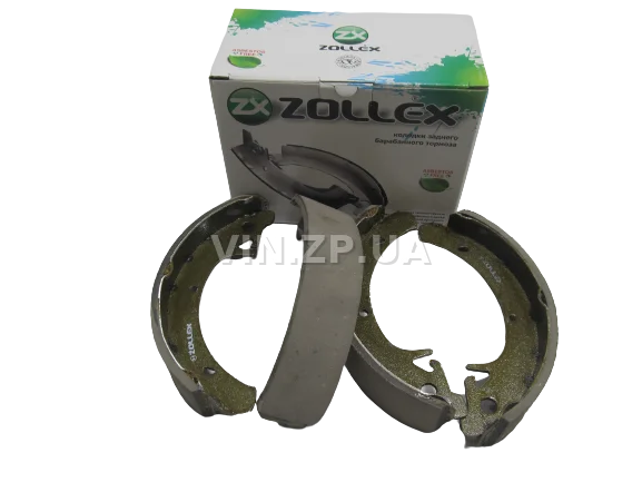 Колодки тормозные задние ZOLLEX ВАЗ 2108, 2109, 21099, 2110, 2111, 2112, 2113, 2114, 2115, без ABS, комплект 4шт