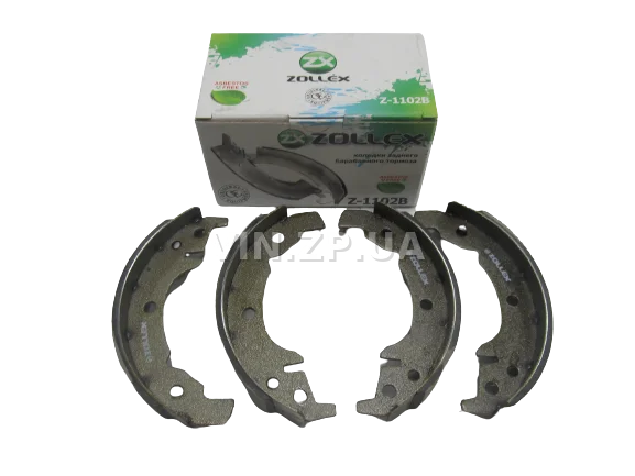 Колодки тормозные задние ZOLLEX Таврия 1102, Славута 1103, Дана 1105, комплект 4шт