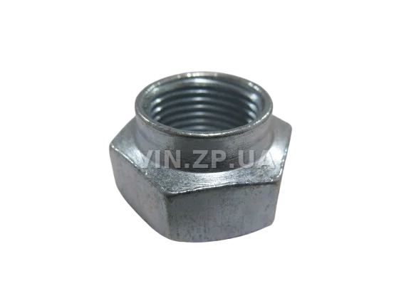 Гайка ступицы ЗАЗ 1102, ВАЗ 2101-2107, левая, ключ 27, без точек, правая резьба МЕТИЗ М18 х 1.5 , 1шт 2