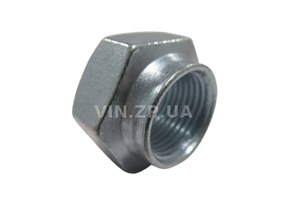 Гайка ступицы ЗАЗ 1102, ВАЗ 2101-2107, левая, ключ 27, без точек, правая резьба МЕТИЗ М18 х 1.5 , 1шт