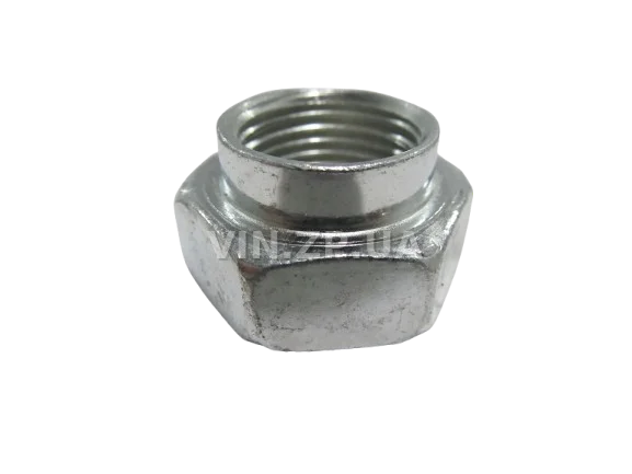 Гайка ступицы правой ВАЗ 2101-2107, 2121, ключ 27, с точками, левая резьба МЕТИЗ М18 х 1.5, 1шт 2