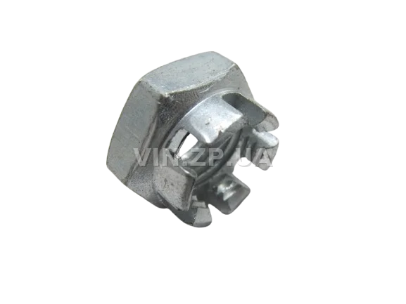 Гайка наконечника рулевых тяг ВАЗ 2101-2107 МЕТИЗ корончатая, М14 х 1.5, 1шт 3