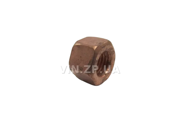 Гайка приемной трубы Сенс, Таврия 1102, 1103, 1105, высота 9 МЕТИЗ омедненная, М8 х 1.0, 1шт