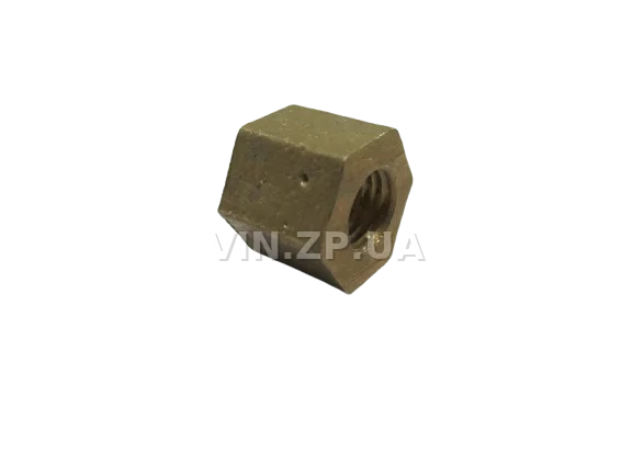 Гайка коллектора Москвич 412, 2140, высота 10 МЕТИЗ латунь, М8 х 1.0, 1шт
