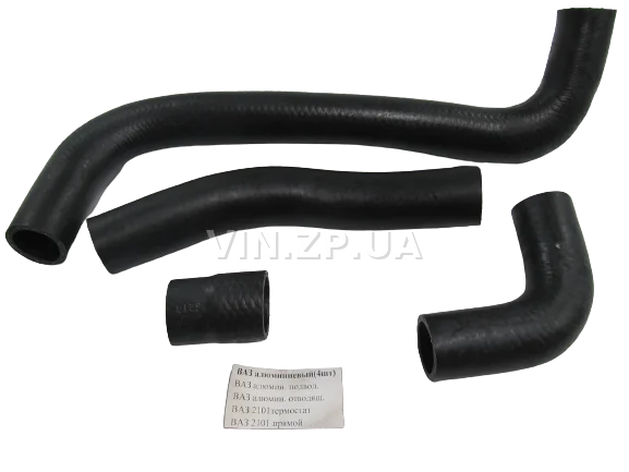 Патрубок радиатора РЕМ ВАЗ 2101, 2102, 2103, 2104, 2105, 2106, 2107, охлаждения, комплект 4шт на алюминиевый радиатор 2