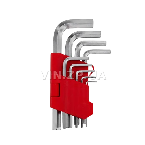 Набор ключей шестигранных INTERTOOL 9шт, короткие 1.5-10мм, CrV