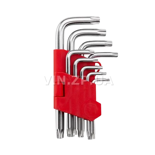 Набор ключей torx "звёздочка" INTERTOOL 9шт, короткие, Т10-Т50, CrV