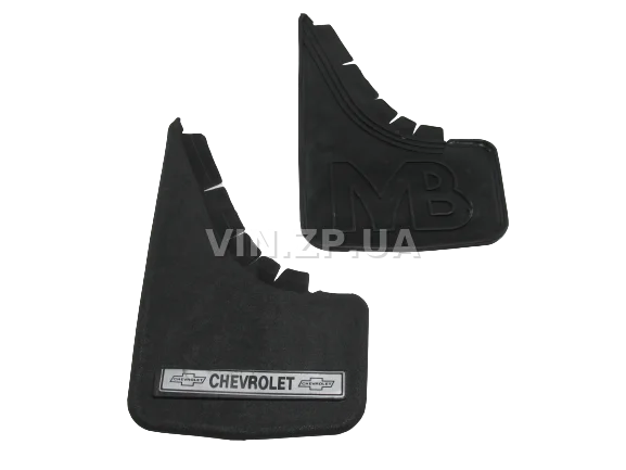 Брызговики Авео, Ланос, Сенс MD универсальные "CHEVROLET", к-кт 2шт, 350 х 225 мм, резина 4
