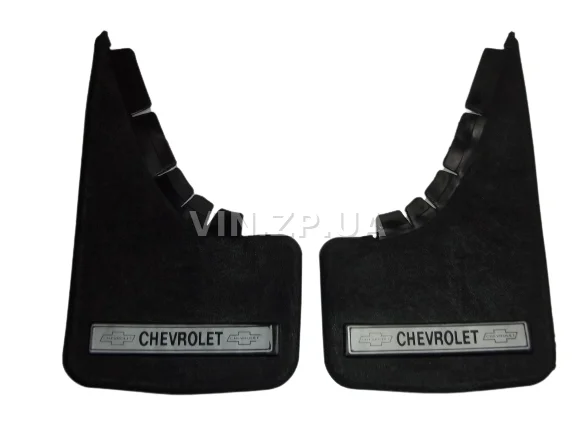 Брызговики Авео, Ланос, Сенс MD универсальные "CHEVROLET", к-кт 2шт, 350 х 225 мм, резина