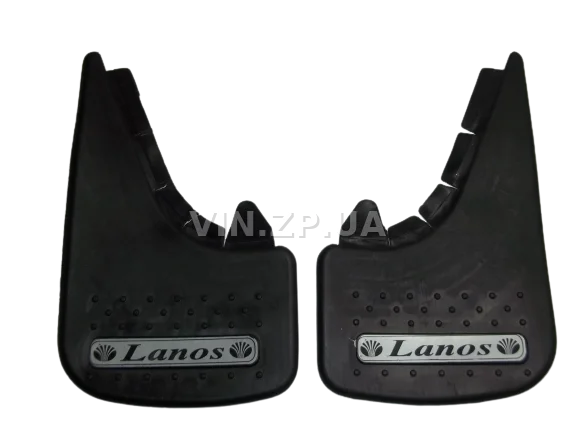 Брызговики Ланос, Сенс MD универсальные, надпись "LANOS", к-кт 2шт, 350 х 225 мм, резиновые