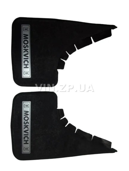 Брызговики Москвич MD универсальные, надпись "MOSKVICH", к-кт 2шт, 350 х 225 мм, резиновые