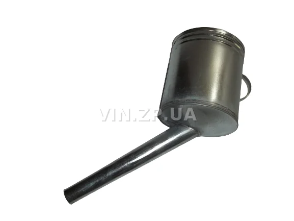 Лейка топливная 5.0л, носик d 33мм прямой под углом 45 гр ВИДЕКС бензин, дизель, с сеткой-фильтром, оцинкованная В-3