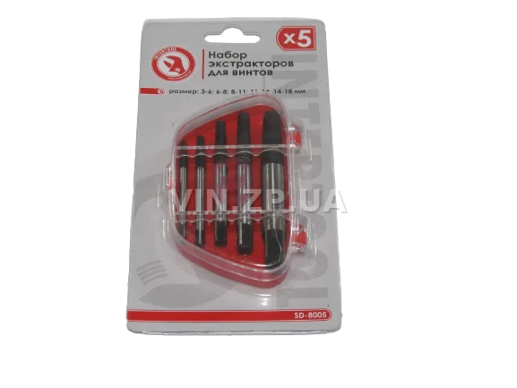 Набор экстракторов INTERTOOL 5 ед З-18 мм, для выкручивания сорванных болтов