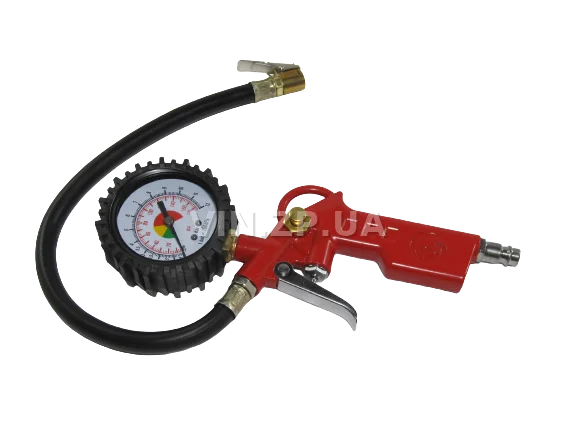 Пистолет подкачки шин INTERTOOL пневматический с манометром, до 10 Атм шланг 37 см 4