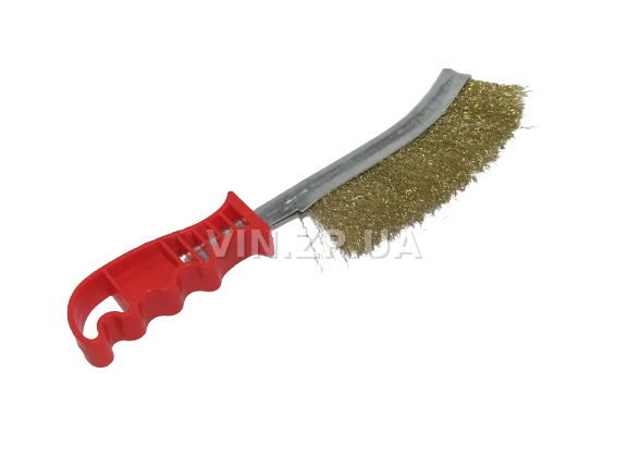 Щетка по металлу INTERTOOL рифленная проволока покрытая латунью 3