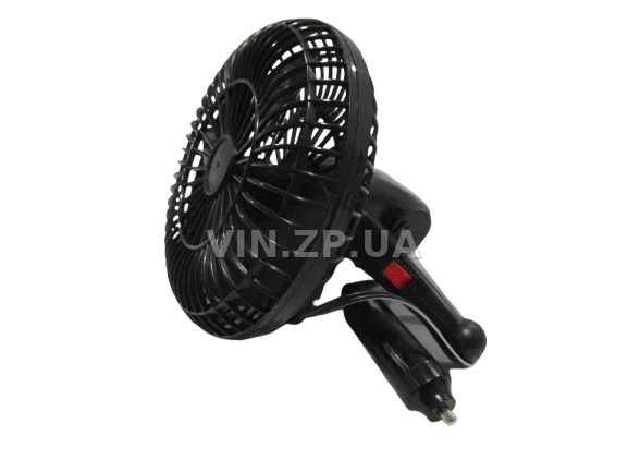 Вентилятор автомобильный в салон VITOL ф130мм, 12V, на присоске, в прикуриватель, с поворотом 2