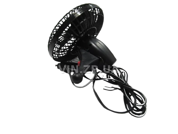 Вентилятор автомобильный в салон VITOL ф130мм, 12V, на присоске, в прикуриватель, с поворотом 3