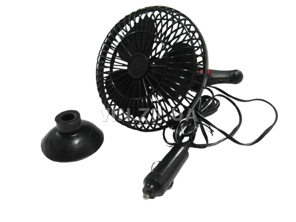 Вентилятор автомобильный в салон VITOL ф130мм, 12V, на присоске, в прикуриватель, с поворотом