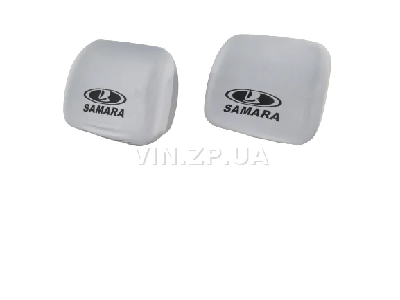Чехлы на подголовники VRN белые "SAMARA", комплект 2 шт