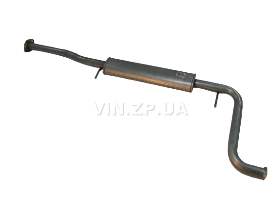 Резонатор ВАЗ 2110, 2111, 2112, с 2007г, 16-клап. под катализатор POLMO труба 570 мм, крепления на трубе, алюминизированный 5