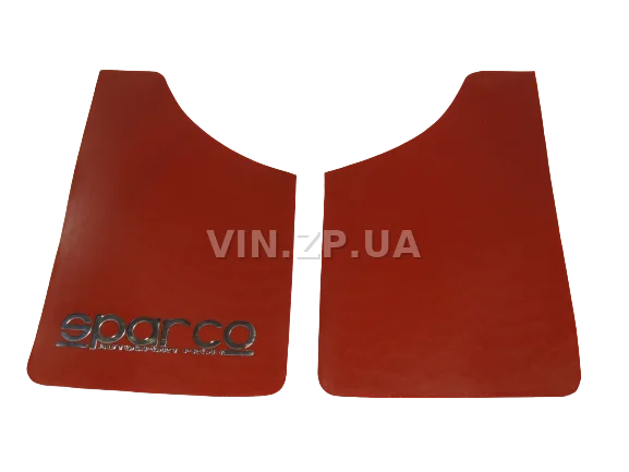 Брызговики SPARCO 360 х 220 мм, универсальные, красные, к-кт 4шт, мягкий капрон 4